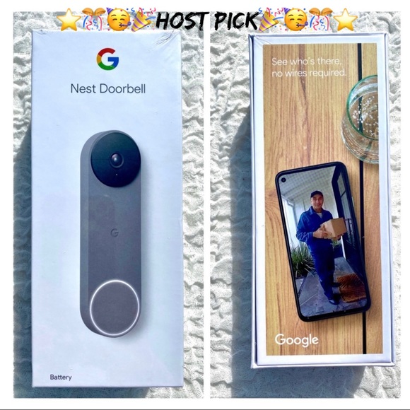 google Other - 🎉HP🎊 NIB GOOGLE NEST DOORBELL Battery Operated 24/7 Live View HDR Wireless